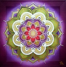 Obrazy - Mandala...Kvet rastu, silnej vôle a poznania - 10401394_