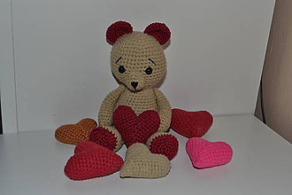Hračky - Valentínsky medvedík - 10400089_