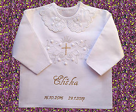 Detské oblečenie - Košieľka na krst - 10409910_