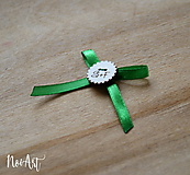 Svadobné pierka zelené, vlnkovaný krúžok