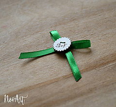 Svadobné pierka - Svadobné pierka zelené, vlnkovaný krúžok - 10407659_