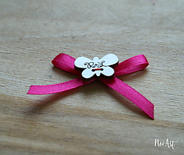 Svadobné pierka - Svadobné pierka tmavo ružová, motýlik - 10407841_