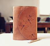  - Kožený zápisník "Dragonflies" A5 - 10408136_