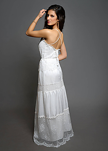 Šaty - Svadobné plážové romantické šaty v boho štýle - 10412833_