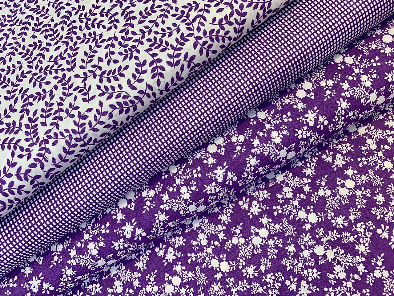 Bavlnené latky české -fialová kolekcia 