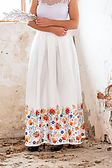 Sukne - Dámska sukňa dlhá  Lúčne kvety - 10410602_