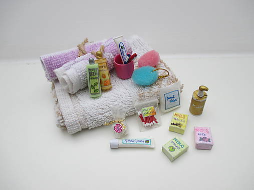 Hračky - MINI Kúpeľňový set pre Barbie - aj s veľkým darčekovým košíčkom - 10416366_