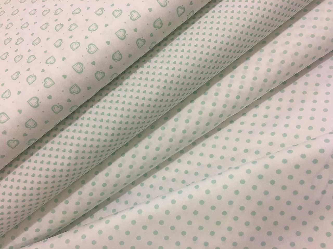 Bavlnené latky české jemná mint kolekcia