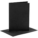 Papier - Pohľadnice a obálky čierne - 10,5x15 cm - 30% ZĽAVA - 10419087_