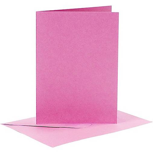 Pohľadnice a obálky ružové - 10,5x15 cm - 30% ZĽAVA