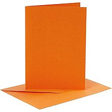 Papier - Pohľadnice a obálky oranžové - 10,5x15 cm - 30% ZĽAVA - 10419115_