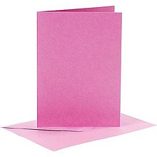 Papier - Pohľadnice a obálky ružové - 10,5x15 cm - 30% ZĽAVA - 10419237_