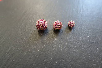 Korálky - Shamballa zl. s ružovými zirkónmi 1 - 6 / 8 / 10mm - 10418971_