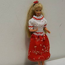 Hračky - Šité Barbie šaty (Suknička a blúzka) - 10420083_