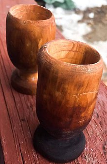 Iný materiál - Čerešňové drevené poháriky ❤️❤️❤️ - 10418163_