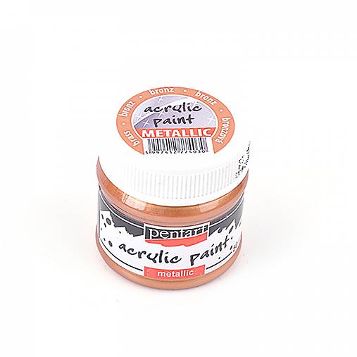 Farby-laky - Akrylová farba 50ml - metalická  (bronzová) - 10423796_
