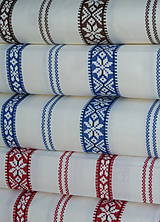 Textil - Látka Výšivka v pruhoch - 10429002_