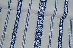 Textil - Látka Výšivka v pruhoch - 10429003_