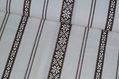 Textil - Látka Výšivka v pruhoch - 10429005_