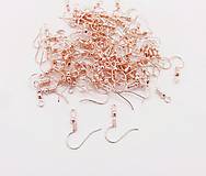 Komponenty - Náušnicový afroháčik - ružové zlato - 10426954_