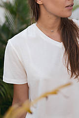 Topy, tričká, tielka - Unisex rovné tričko z organickej bavlny výstrih do V - 10427771_