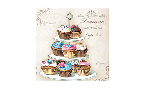  - Servítka "Cupcakes on Etagere" 13312920 - 10429650_