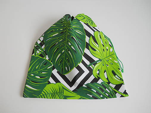 Úžitkový textil - EKO Vrecúško so sieťkou - Listy - 10432432_