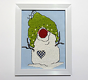 Obrázok - Snehuliak so zelenou čapicou