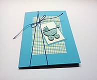 Papiernictvo - Pohľadnica ... kočiarik (Modrá) - 10433399_
