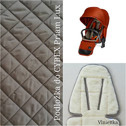 Detský textil - Podložka do kočíka CYBEX Priam lux a Balios S  100 % merino top super wash do Autumn Gold  - 10434538_