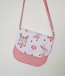 Detské tašky - Detská kabelka zajačiky (Zajkovia + trojuholníčky) - 10433338_
