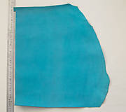 Suroviny - Zbytková koža modrá (kus č. 3) - 10432455_
