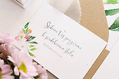 Papiernictvo - Svadobné oznámenie "Maľované pastelové kvety" - 10435041_