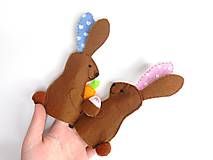 Hračky - Bábky na prsty: Veľkonočné zajačikovia - 10434789_