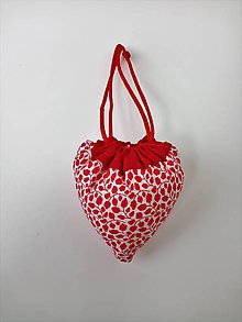 Nákupné tašky - Nákupná taška -červená lístková - 10435452_