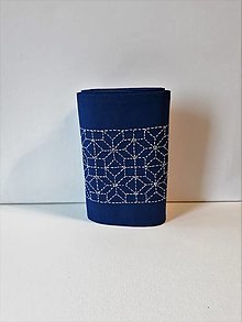 Úžitkový textil - Vyšívaný obrus stredový - modrý, 20 x 138 - 10435617_