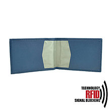 Peňaženky - Ochranné RFID púzdro na karty v modrej farbe - 10436907_