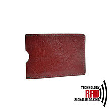 Peňaženky - RFID ochranné púzdro na karty, bordové - 10436933_
