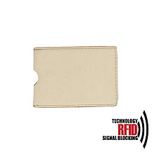 Peňaženky - RFID ochranné púzdro na karty, krémové - 10436962_