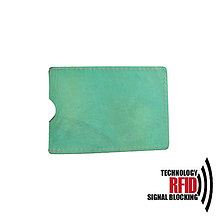 Peňaženky - RFID ochranné púzdro na karty, tyrkysové - 10436973_