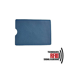 Peňaženky - RFID ochranné púzdro na karty, modré - 10436981_