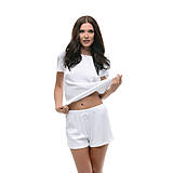 Nočná bielizeň - Dámske pyžamo z organickej bavlny (XS Biela) - 10437485_