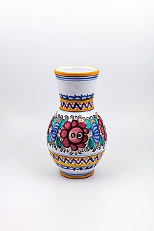 Dekorácie - Sedliacka váza (Pestrý dekor) - 10440170_