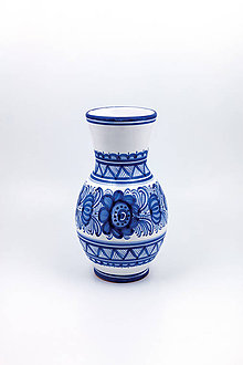 Dekorácie - Sedliacka váza (Modrý dekor) - 10440192_