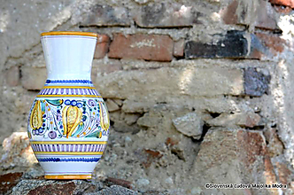 Dekorácie - Sedliacka váza (Habánsky dekor) - 10440200_