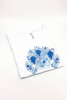 Topy, tričká, tielka - Modranské tričko s hroznom DÁMSKE - 10440461_