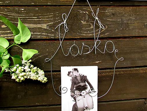 Rámiky - držiak na foto (cca 25 x 25 cm - Strieborná) - 10439046_