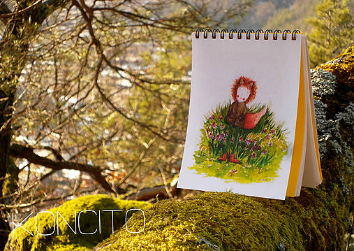 Papiernictvo - b l o k: dievčatko-líška - 10442543_