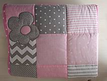 Detský textil - Patchwork súprava Pink & Grey - 10442500_