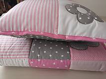 Detský textil - Patchwork súprava Pink & Grey - 10442506_